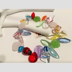 Glas Armbnd - Mariehne &amp; Sm Blomster