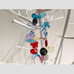 Glas Armbnd - Sm Sommerfugle