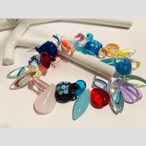 Glas Armbnd - Sm Skildpadder & Delfiner