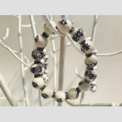 Armb�nd - Longlife Perler Med Bl� Fors�lvet Mellemperler