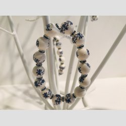 Armb�nd - Longlife Perler Med Bl� Fors�lvet Mellemperler