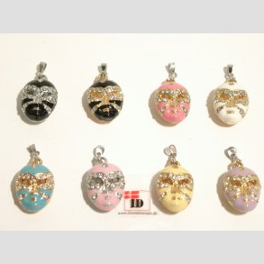 Masker - Forgyldt Smykke Vedhng - Ansigt / Maske - 2cm