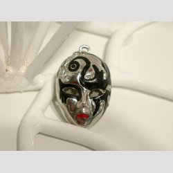 Mask - Smykke Vedhng - Forgyldt Ansigt / Mask - 4cm