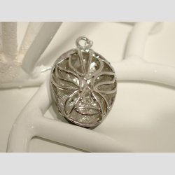 Mask - Smykke Vedhng - Forgyldt Ansigt / Mask - 4cm