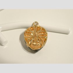 Mask - Smykke Vedhng - Forgyldt Ansigt / Mask - 4cm
