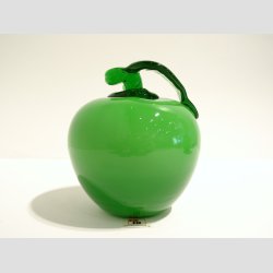 Glaskunst - bler - Grn Glas ble - 10cm Hj - Dia 9cm