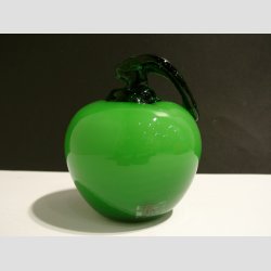 Glaskunst - bler - Grn Glas ble - 10cm Hj - Dia 9cm