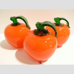 Glaskunst - Orange Glas ble - 10cm Hj - Dia 9cm