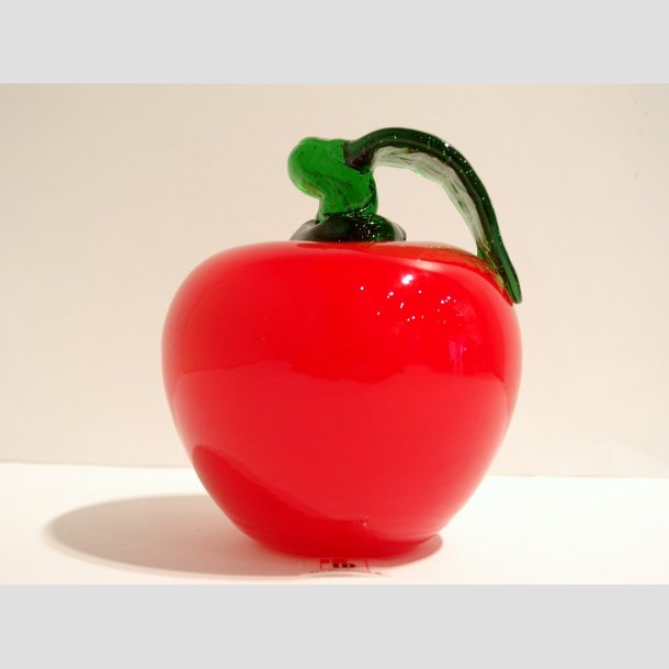 Glaskunst - bler - Glas ble - Rd - 10cm Hj - Dia 9cm R&oslash;d
