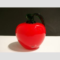 Glaskunst - bler - Glas ble - Rd - 10cm Hj - Dia 9cm