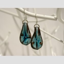 Glas rering - 1 st Blomster i 2,5cm Glas Drbe 