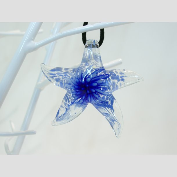 Hnge Smycke - Glas Sjstjrna - 6,5cm