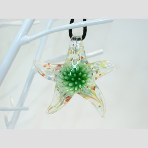 Glaskunst - Glas Smykke Vedhng - Sstjerne - 6,5cm