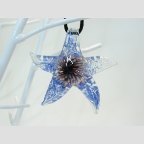 Glas Smykke Vedhng - Sstjerne - 6,5cm