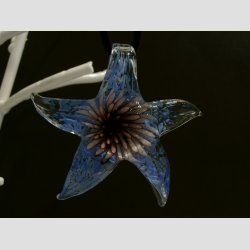 Glas Smykke Vedhng - Sstjerne - 6,5cm