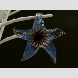 Glas Smykke Vedhng - Sstjerne - 6,5cm