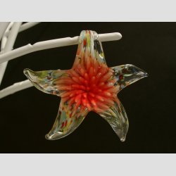 Smykke Vedhng - Glas Sstjerne - 6,5cm