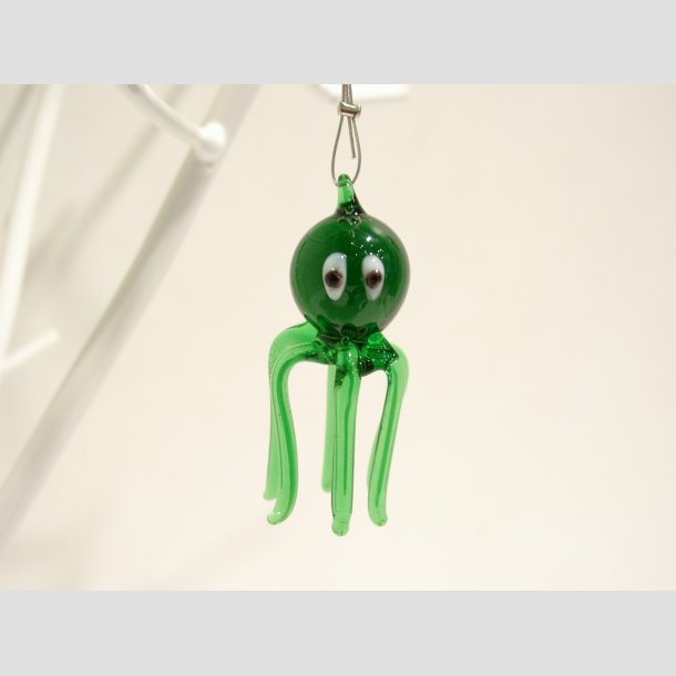 Hngende Glasfigurer - Glas Blksprutter - 5cm Gr&oslash;n