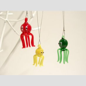 Hngende Glasfigurer - Glas Blksprutter - 5cm