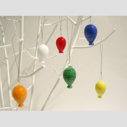 Glaskunst Glas Balloner - Hngende Glas Balloner - i Massiv Glas - 4-5cm