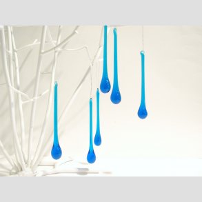 Glas Drber - Lysebl - 11cm