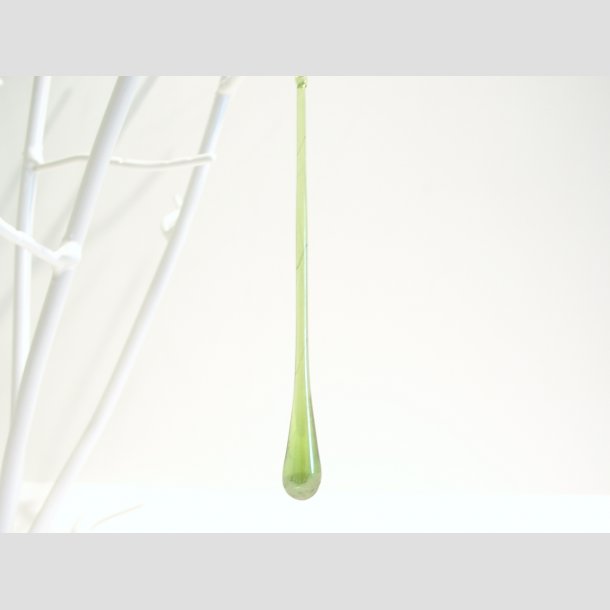 Glas Drber - 12cm Lysegr&oslash;n