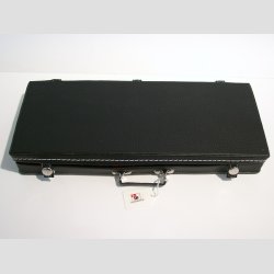 Guitar Taske i Sort Lder - Rektangulr med Interir - 30x12x3cm