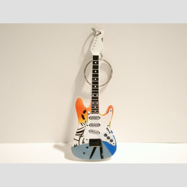 Guitar - Miniaturer Elektriske Guitar Ngleringe - Special Artist - 10cm ID Deko1
