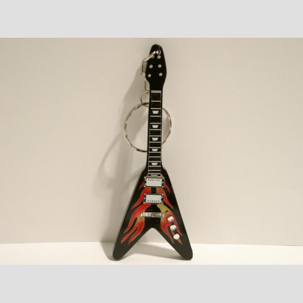 Guitar - Miniaturer Elektriske Guitar Ngleringe - Special Artist - 10cm ID Deko12