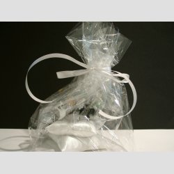 Glasfigurer - Glas Nipsenle - Efterrs Figur Med Hvid Silkepude - 1 Start/Gavepakke