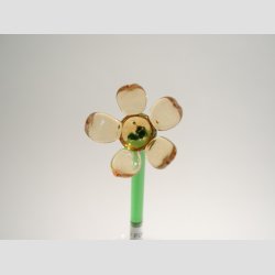 Glasblomster - Lysebrun - 16-17cm - 1 St Med 3 Stk