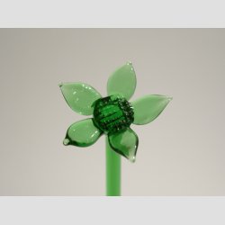 Glasblomster - Grn - 16-17cm - 1 St Med 3 Stk