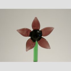 Glasblomster - Lilla - 16-17cm - 1 S�t Med 3 Stk