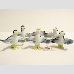 Glas M�ge - Skrigende - Sort/Hvid - Mini - 3 cm