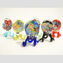 Glas Blksprutte - Med Millefiori - 5cm