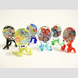 Glas Blksprutte - Med Millefiori - 5cm