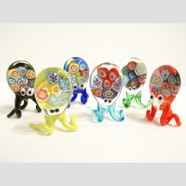 Glas Blksprutte - Med Millefiori - 5cm