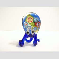 Glas Blksprutte - Med Millefiori - 5cm