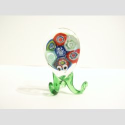 Glas Blksprutte - Med Millefiori - 5cm