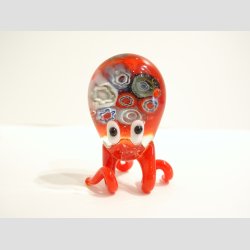 Glas Blksprutte - Med Millefiori - 5cm