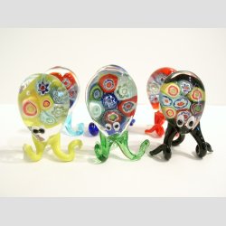 Glas Blksprutte - Med Millefiori - 5cm