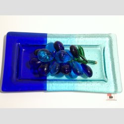 Glaskunst - Aflange Glas Fade - Flot Farve Mix - 10x18cm