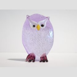 Glas Ugler - med Guld/Slv pulver - 6 Farver - 6cm