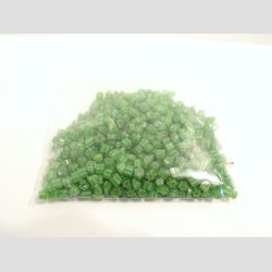 Millefiori Glas - Grains Cut Pieces - Grn/Hvid/Gul - 3-5mm - COE 96 - 100g