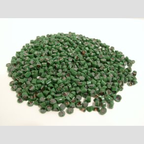 Millefiori Glas - Grains Cut Pieces - Jadegrn/Bl/Orange - 3-5mm - COE 96 - 100g