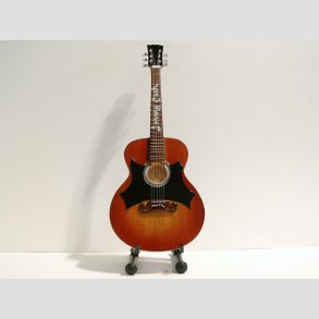 Miniature Akustisk Johnny C Guitar - Med Stand/ske - 25cm