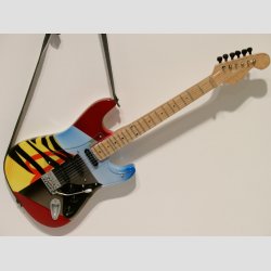 Miniature Crac C Elguitar - Komplet Med Stand/Rem - 25cm