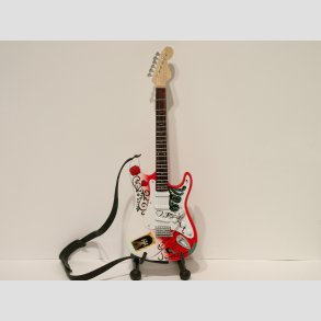 Miniaturer Jimi Elguitar - Stand & Rem - 25cm