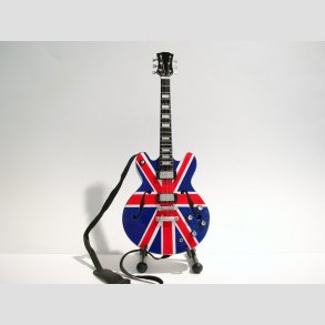Miniaturer Elektrisk Guitar - Union Jack - 25cm