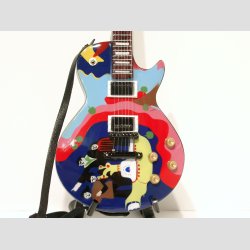 Miniaturer Elektrisk Submarine Guitar - Med Stand &amp; Rem - 25cm